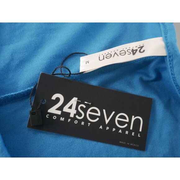 24/7 Comfort  Apparel Women's Blue Sleeveless Tunic Flared Tank Top M - Picture 9 of 9